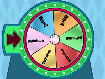 Vocabulary Practice Random Wheel (3rd - 5th Grade)