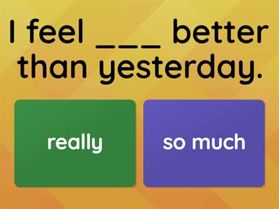 MODIFIERS for COMPARISON FCE