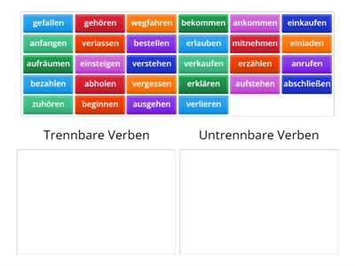 A2 Untrennbar oder trennbar 