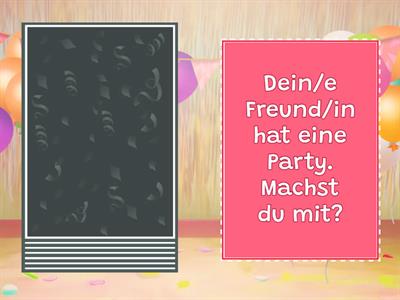 Trennbare Verben: Party