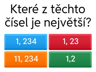 Porovnávání desetinných čísel