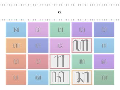 Pasangana aksara jawa sing jumbuh karo aksara latin