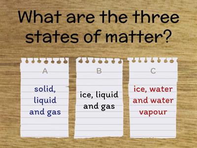 Quiz natural science unit 5