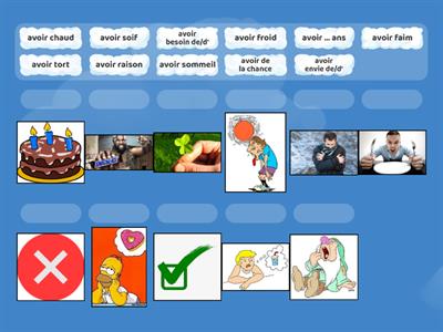 Les Expressions avec AVOIR - Matching