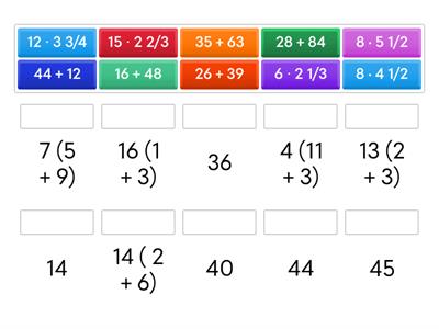Factor using Distributive Property (Mixed numbers (simplify), whole numbers)