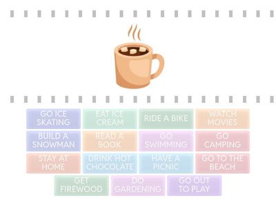 VOCABULARY ACTIVITIES COLD AND HOT WEATHER-5TH GRADE