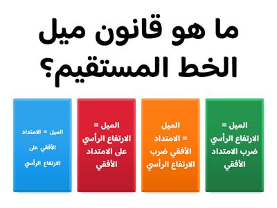  الربط بين علاقات التناسب وميل المستقيم 2 (تهيئة)