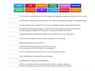 Unit 1 Cybersecurity Vocabulary 