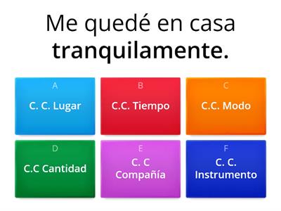 ¿ Qué clase de complementos circunstanciales son?