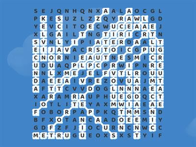 Fizica word search