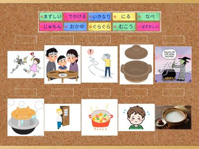 【おかゆのおなべ】ことば確認（外国籍児童向け）