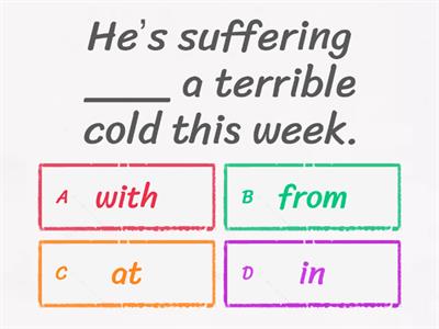 Prepositions with verbs. Part 2