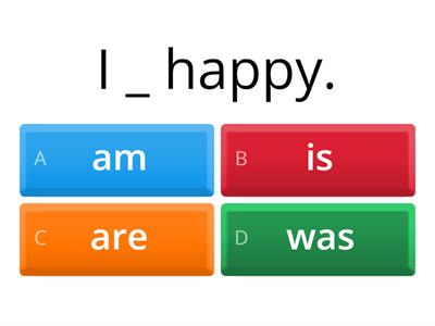 Verb to be (Present Simple, Past Simple, positive, negative).