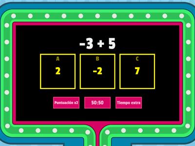  SUMA Y RESTA DE NUMEROS ENTEROS