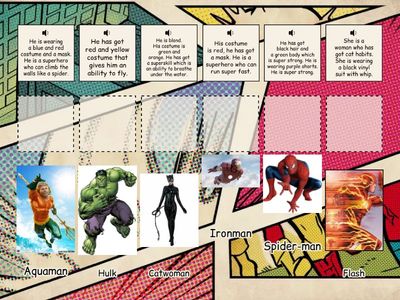 Superheroes and superpowers. Relative Clauses.