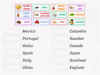 1. staple ingredients  match up