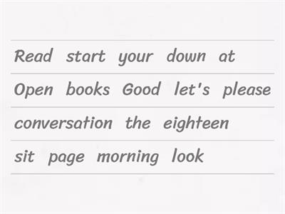  B. Write the teacher's instructions in  the correct order اكتب تعليمات المعلم بالترتيب الصحيح