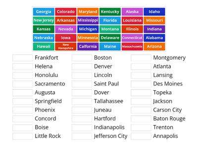 States and Capitals