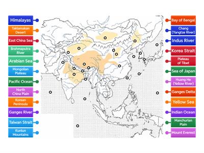 Southeast Asia Physical Map Part 1