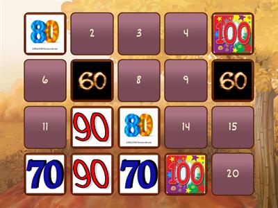 McGuire:  Matching numbers 20 -100