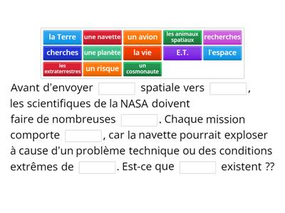 Vocabulaire de l'espace A2