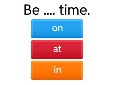 in, at, or on? (time) 
