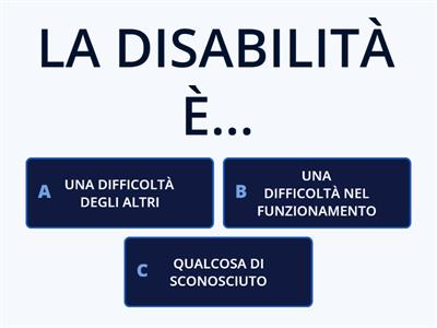 LA DISABILITÀ