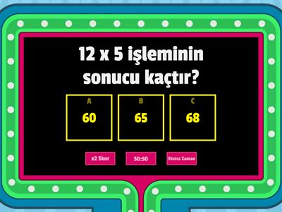 3. Sınıf Matematik Dört İşlem