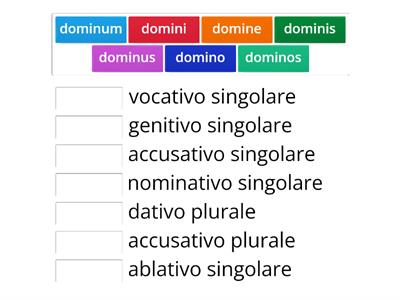 la seconda declinazione maschile