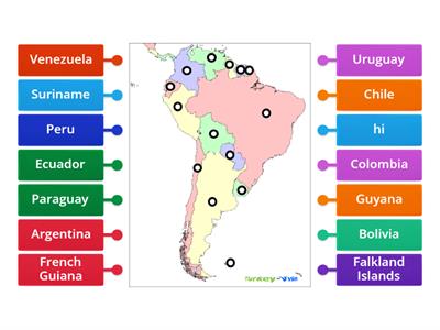 South America Map Practice 1