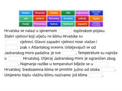 Tipovi klima u Hrvatskoj