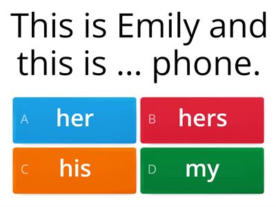 Drill Posessive pronouns