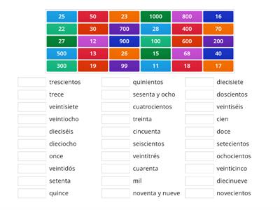 Spanish Numbers 0-1000 Practice