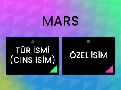 ÖZEL İSİM / TÜR İSİMLERİ  1/G SINIFI