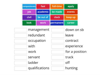 English File Advanced 1B collocations/phrases/verbs
