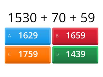 Cálculo Mental - 4.º ano (exercício 4)