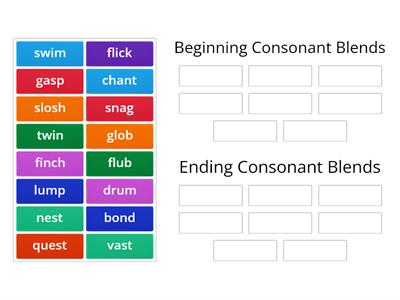 Consonant Blend Sort