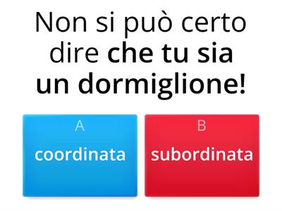 Analisi del periodo: proposizioni principali, coordinate e subordinate