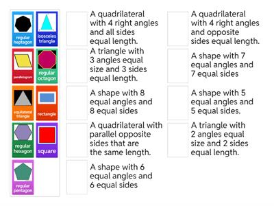 Geometric Shapes Match Up