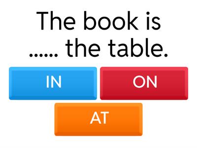 Prepositions of Time & Place - IN ON AT