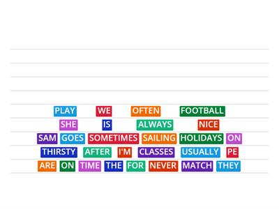 Present Simple - adverbs of frequency