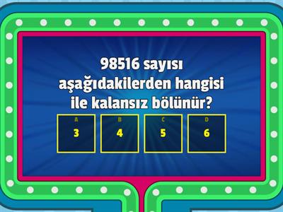 6.Sınıf Bölünebilme Kuralları