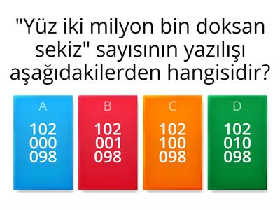 5. sınıf Doğal Sayılar Tekrar 