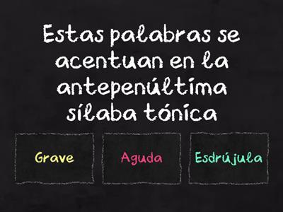 ¿Aguda, grave o esdrújula?