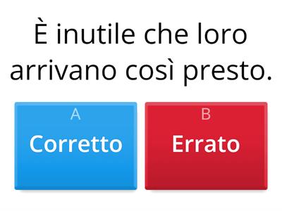 Congiuntivo o no? Sandra Quiz