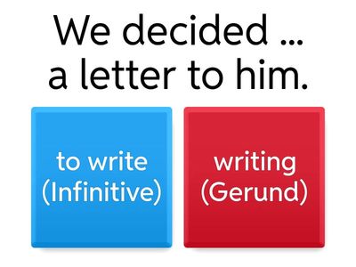 Gerund/Infinitive?