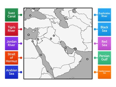 SW Asia Map - Physical