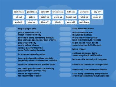 Football phrasal verbs by London Centre of English Wlodawa