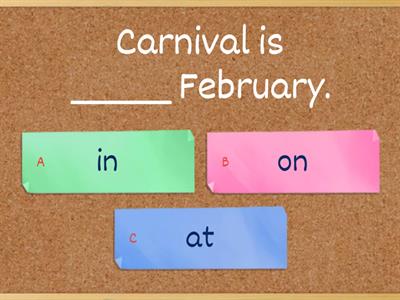 Preposition - IN - ON - AT