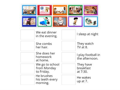  Present  simple - daily routine